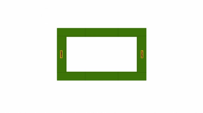Frame pads LIGHT GREEN - complete set