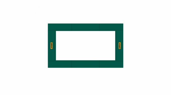 Frame pads DARK GREEN - complete set