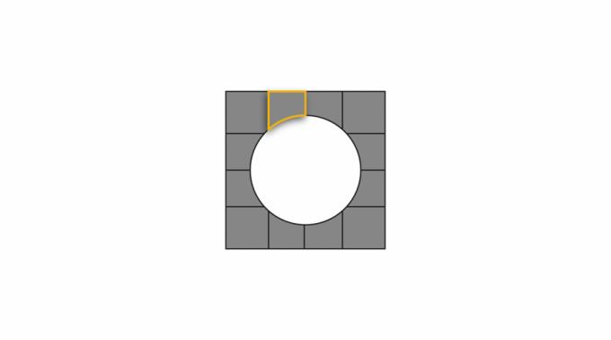Single tile impact protection, centrepiece left
