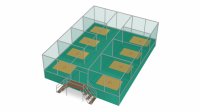 Trampoline Set "Stationary" - eight jump areas