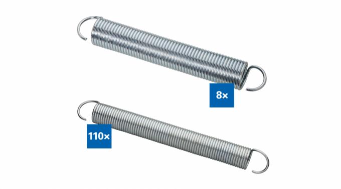 Stahlfeder - kompletter Satz (118 Stück)