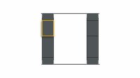 Single tile impact protection EPDM, centerpiece without mitre