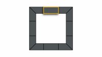 Single tile impact protection EPDM, center piece "grey"