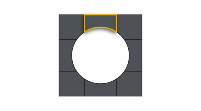 Single tile impact protection EPDM, center piece "grey"