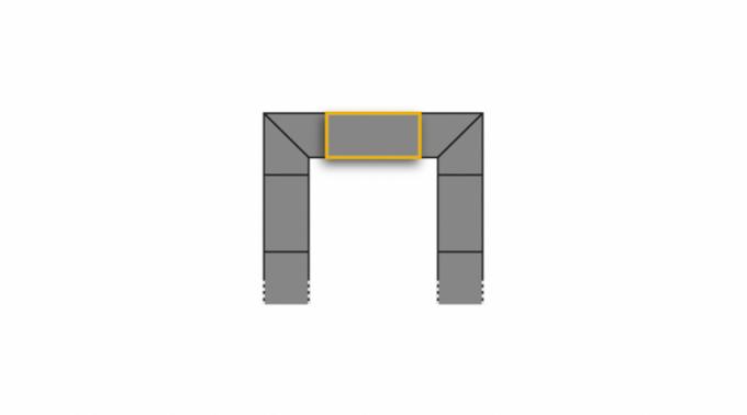 Single tile impact protection, centrepiece without mitre