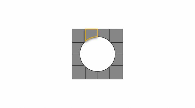 Single tile impact protection, centrepiece left