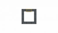 Single tile impact protection, middle part "slate grey"